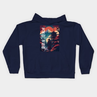 Futuristic Samurai: A Journey Through Time and Tradition Kids Hoodie